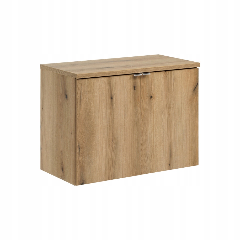 Szafka łazienkowa wisząca oak z blatem łazienkowym oak 80 cm
