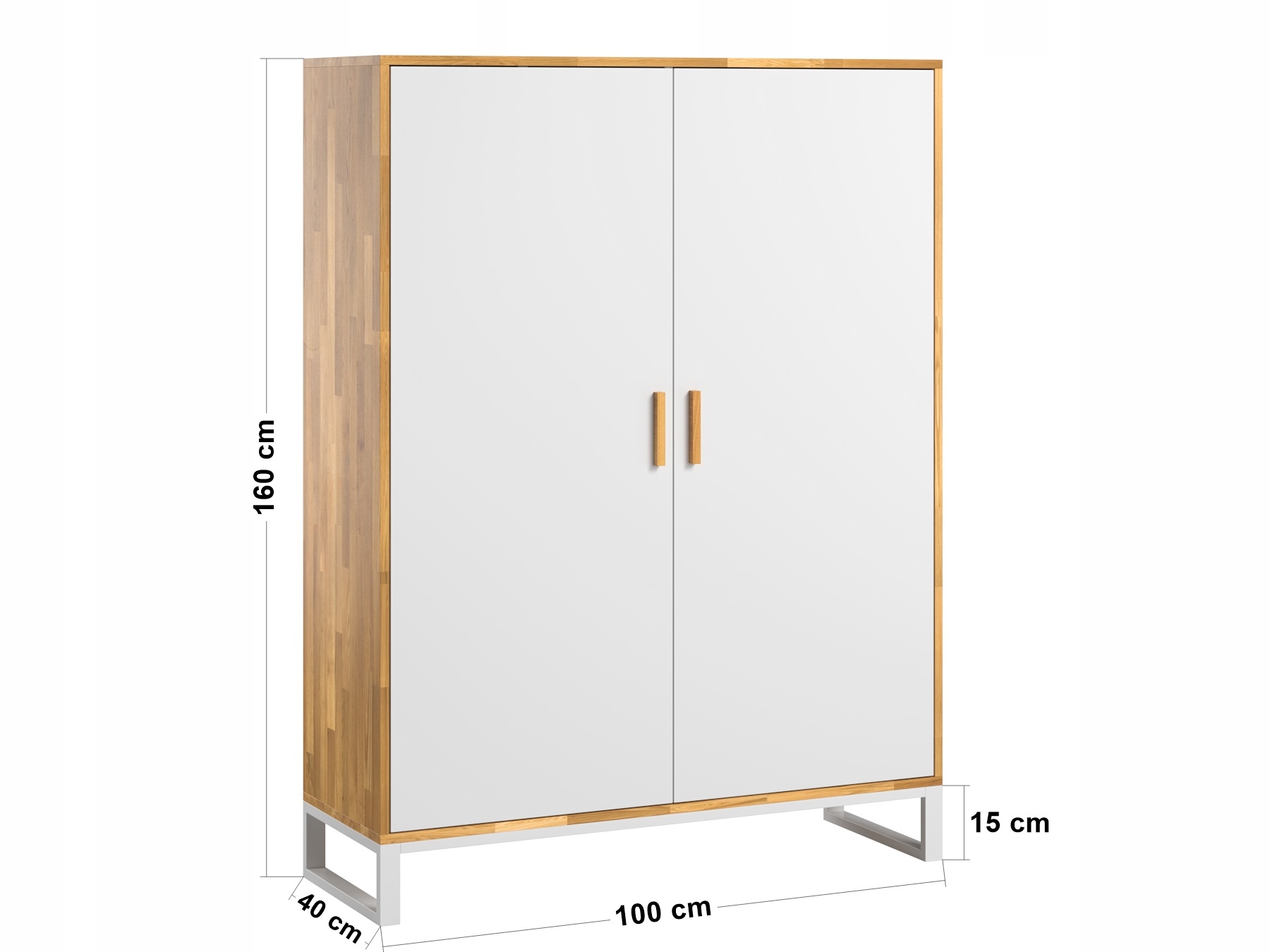 Szafa biurowa zamykana modern biała 160x100x40 Marka Deerhorn