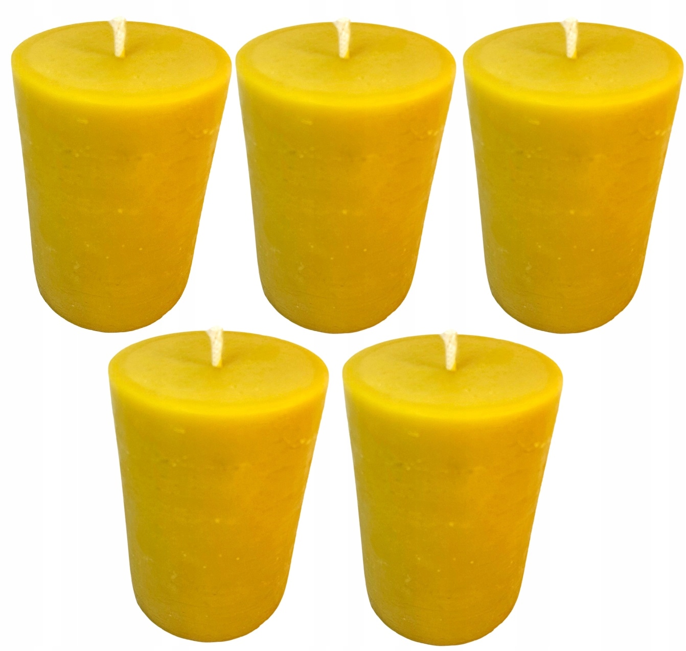 5X Dekoračná Sviečka liata z prírodného včelieho vosku Valec 13 cm/9 690 g