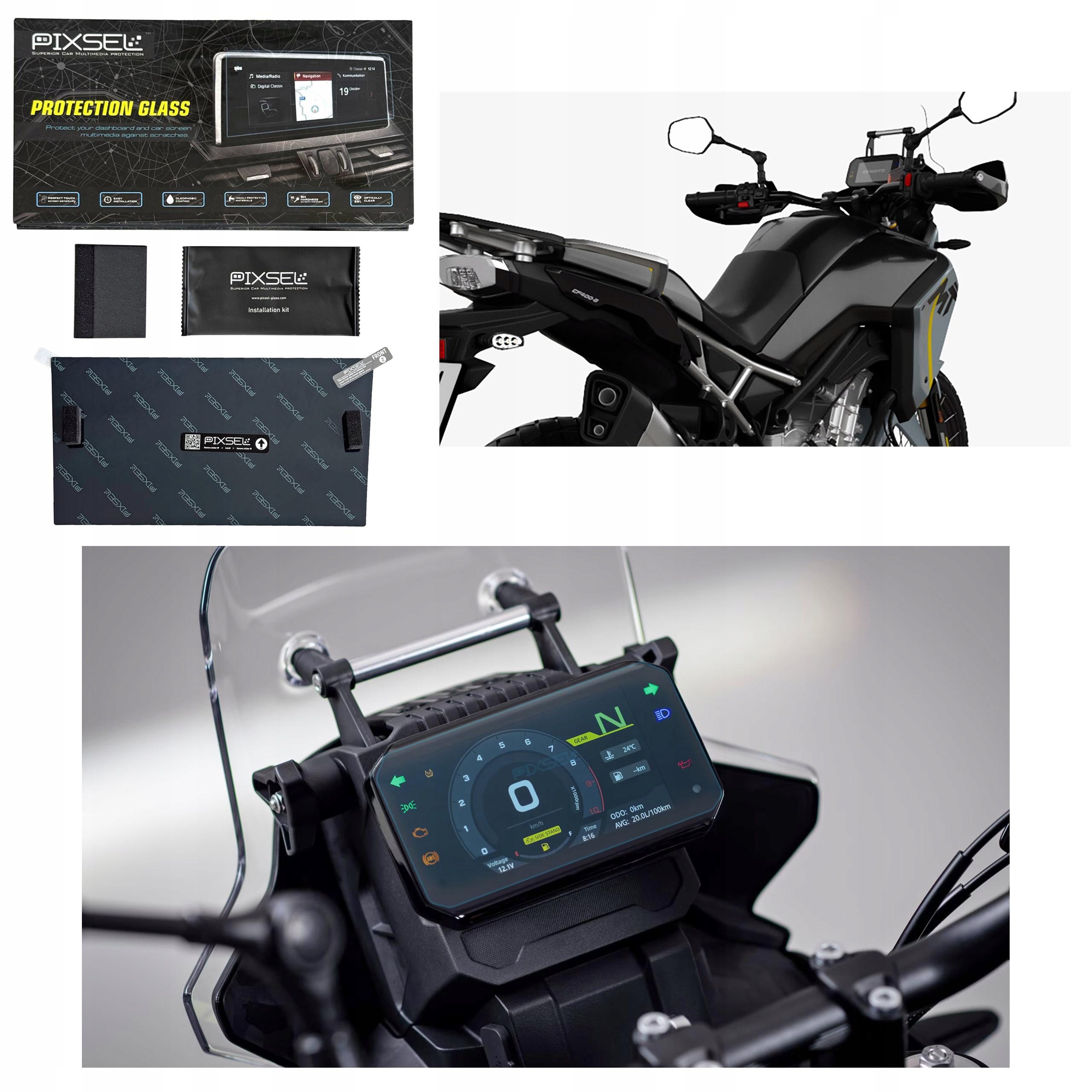 Antyodciskowe Matowe Szkło Ochronne Cfmoto 450MT-6.8“