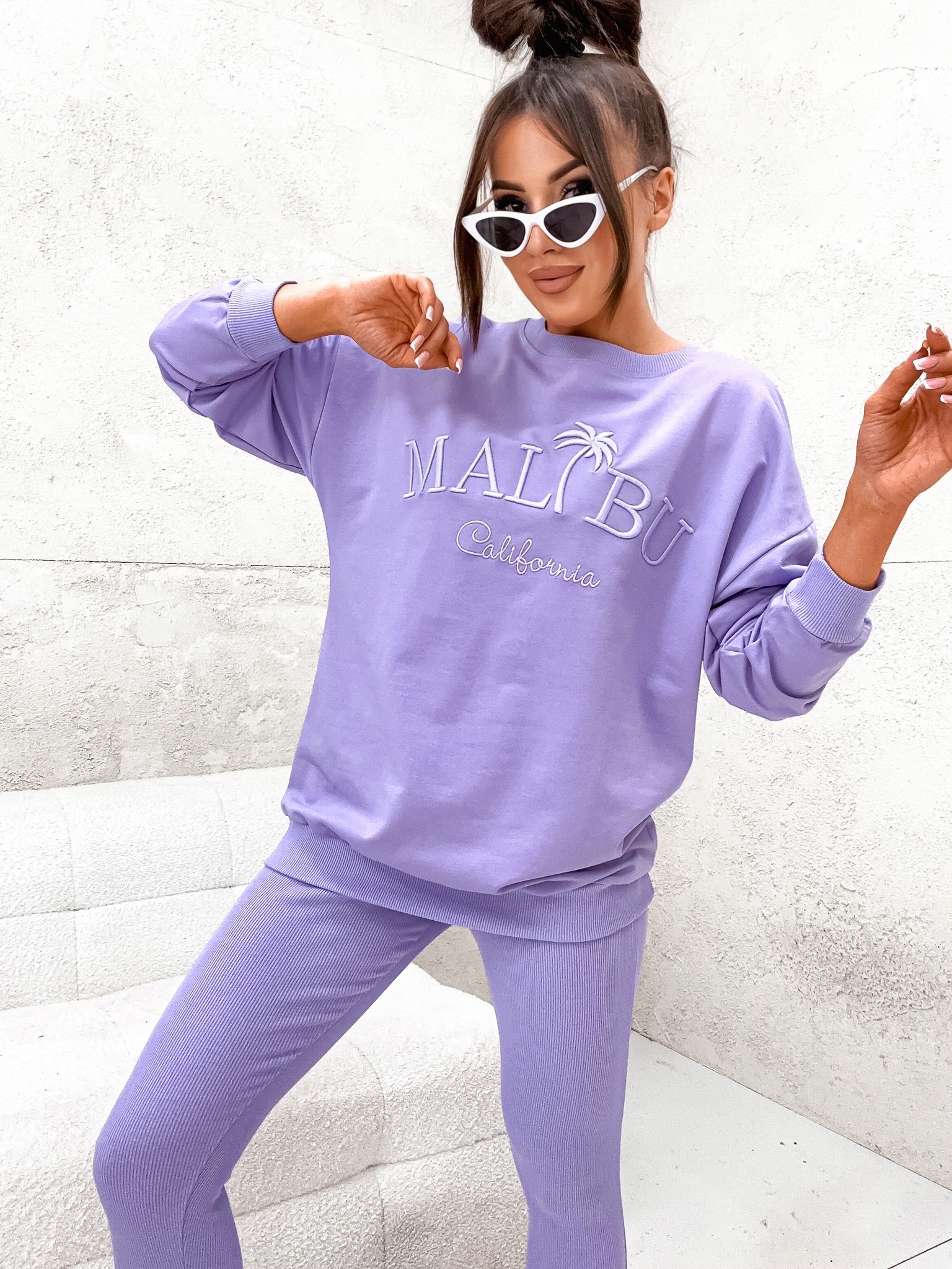 DAMSKI KOMPLET DRES BAWEŁNIANY MALIBU BLUZA I LEGGINSY KOLORY S Rozmiar S