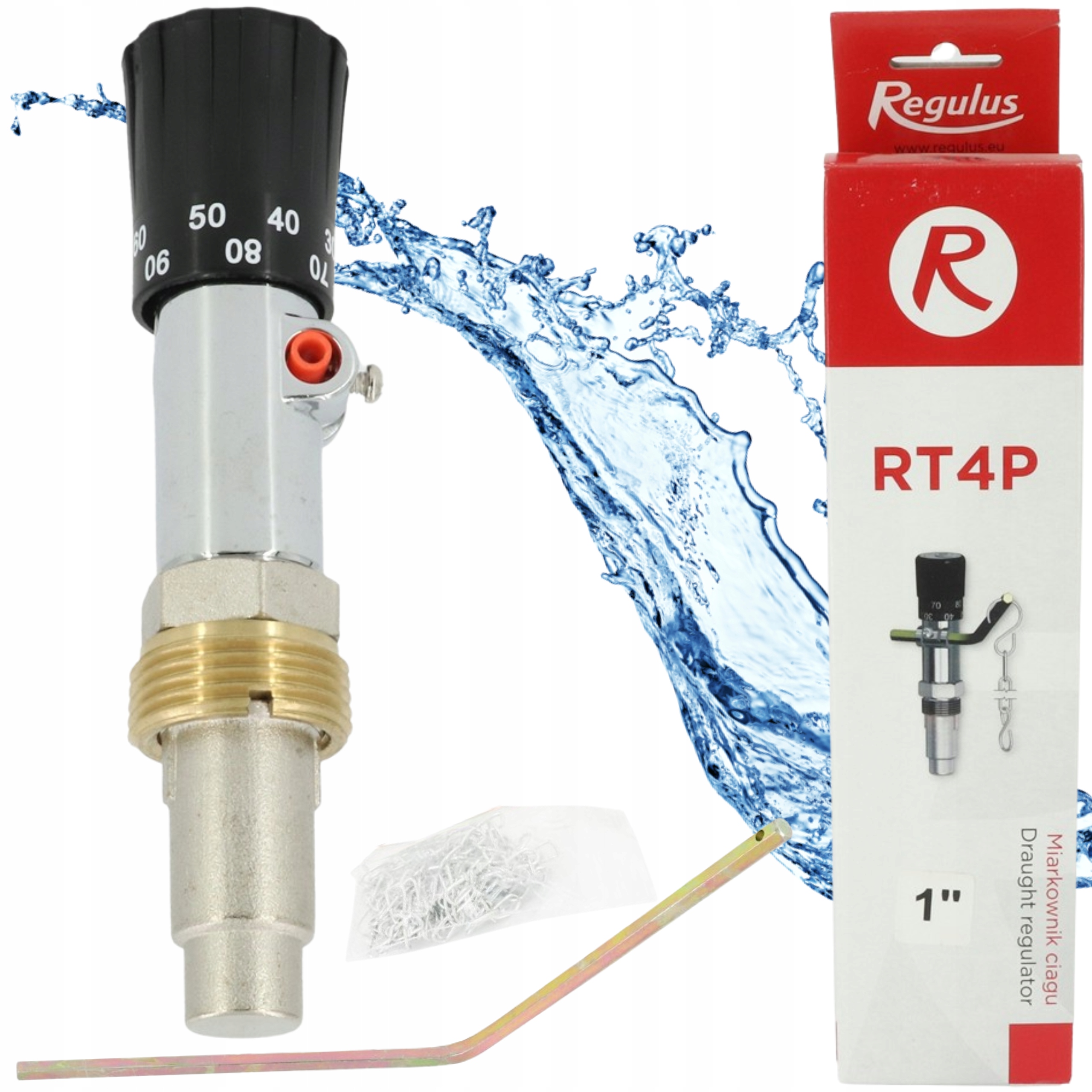 Miarkownik Regulator Ciągu Powietrza Do Kotła Pieca 1" Regulus RT4P