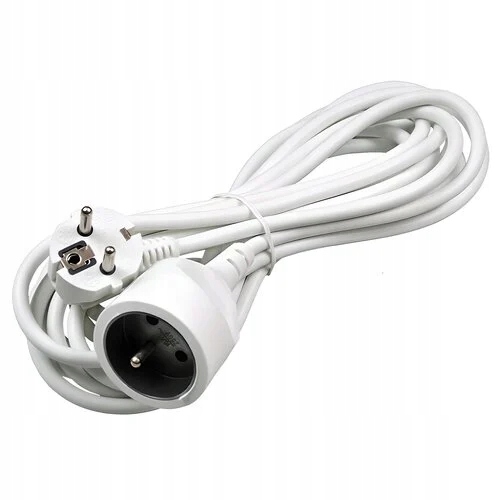 PRZEDŁUŻACZ 1-GNIAZDOWY Z UZIEMIENIEM DOMOWY SIECIOWY 3m 3x1,0 mm² BIAŁY