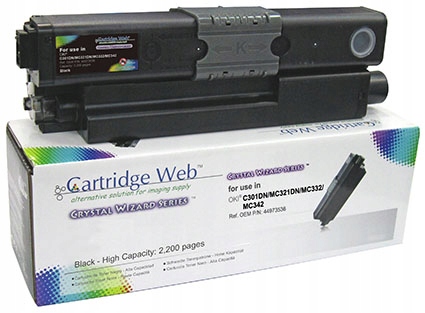 Toner Cartridge Web Black Oki C301 náhrada 44973536