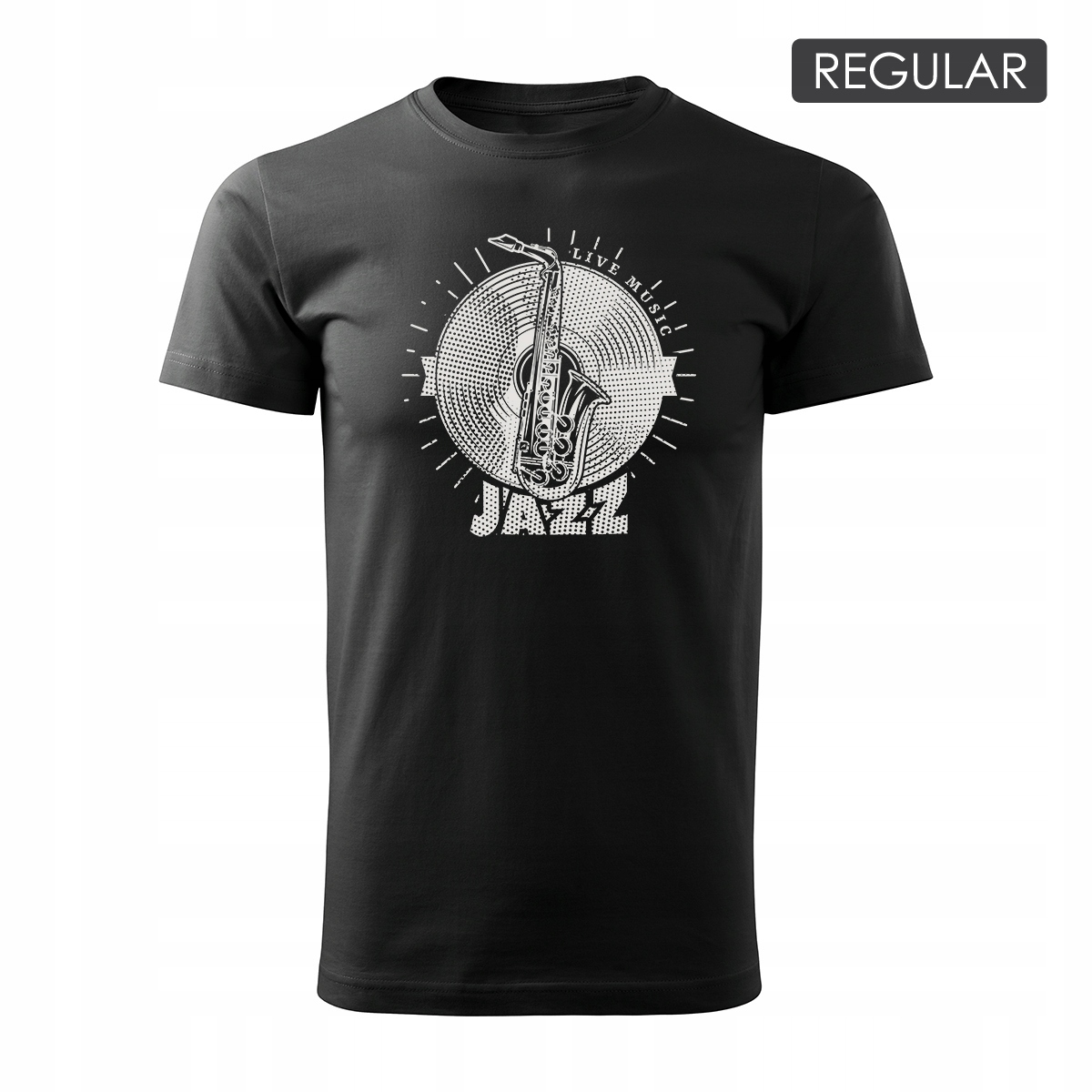 

Koszulka z saksofonem jazz dla muzyka saksofonisty