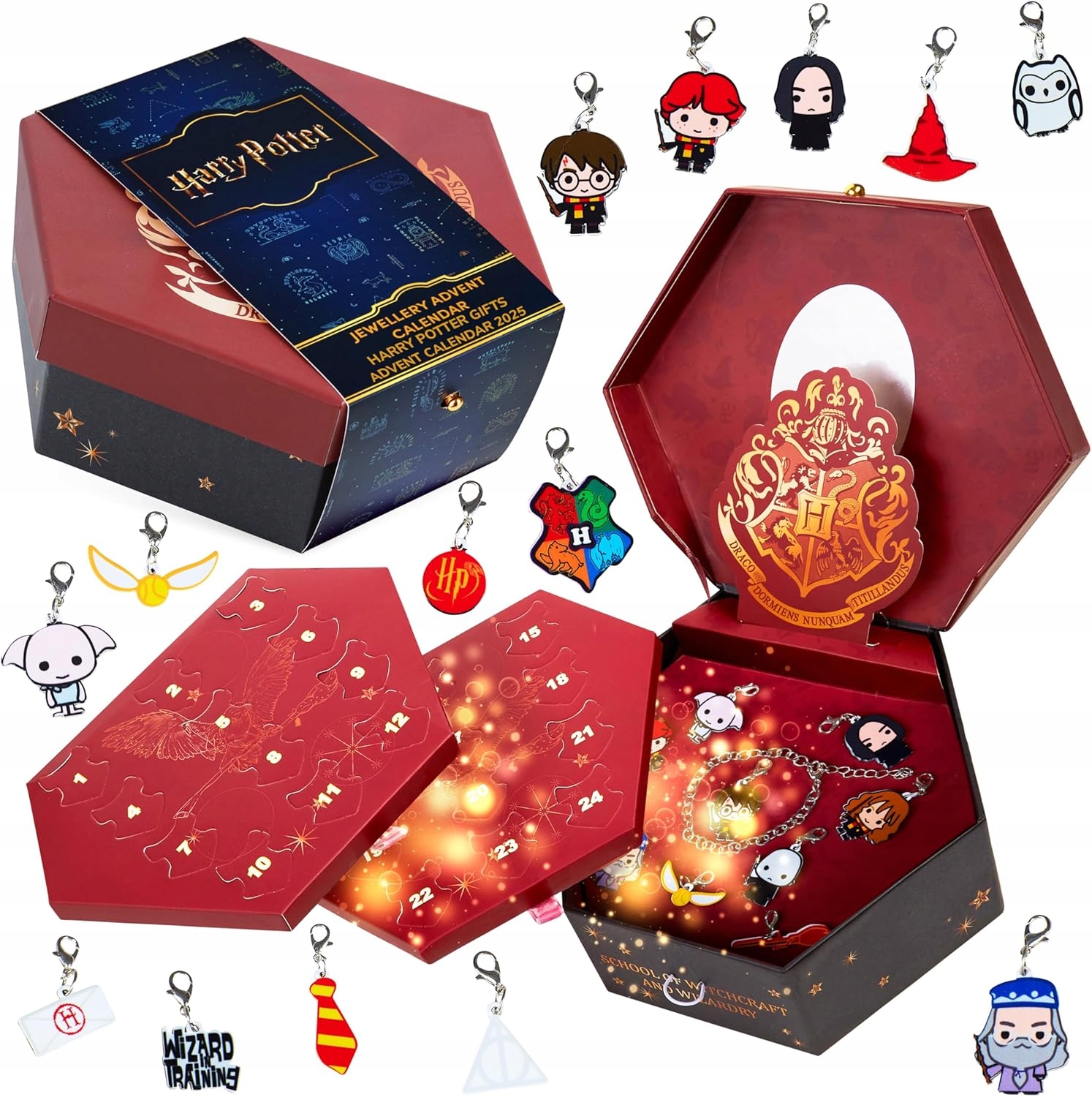 Harry Potter Adventní kalendář 2025 Šperky 24 Přívěsky