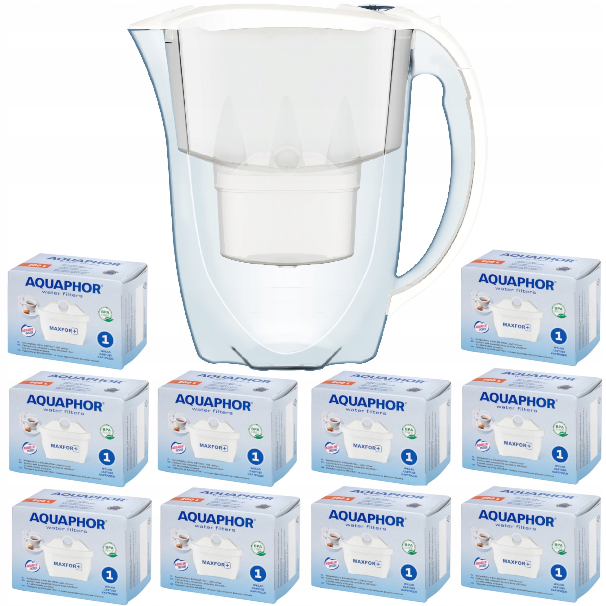 

Dzbanek filtrujący Aquaphor 2,8L 10 wkł. Maxfor