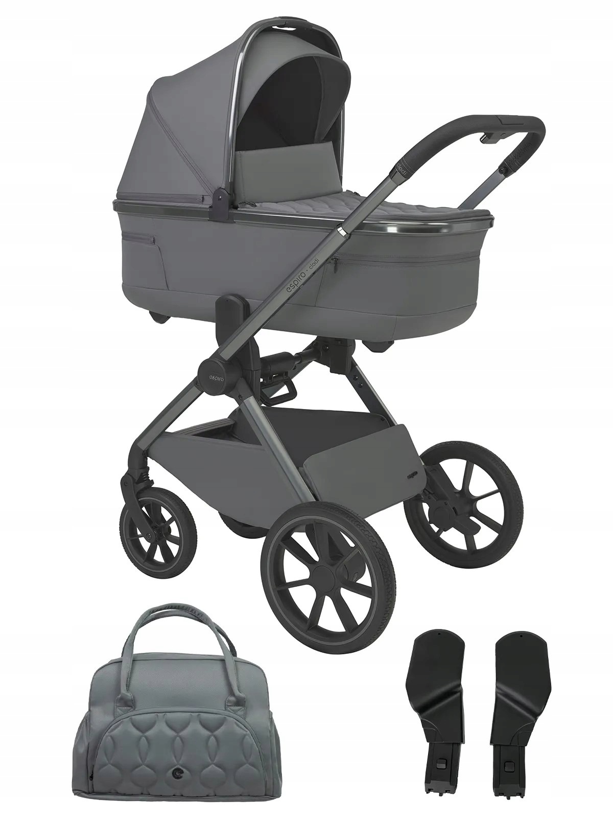 Espiro Clodi – wózek wielofunkcyjny 2w1 – 07 Chic Gray Adapter