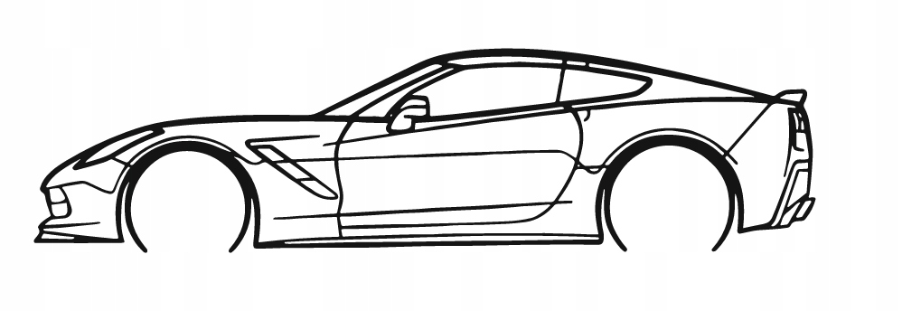 nástěnná dekorace Obraz Auto Chevrolet Corvette C7 Detailed