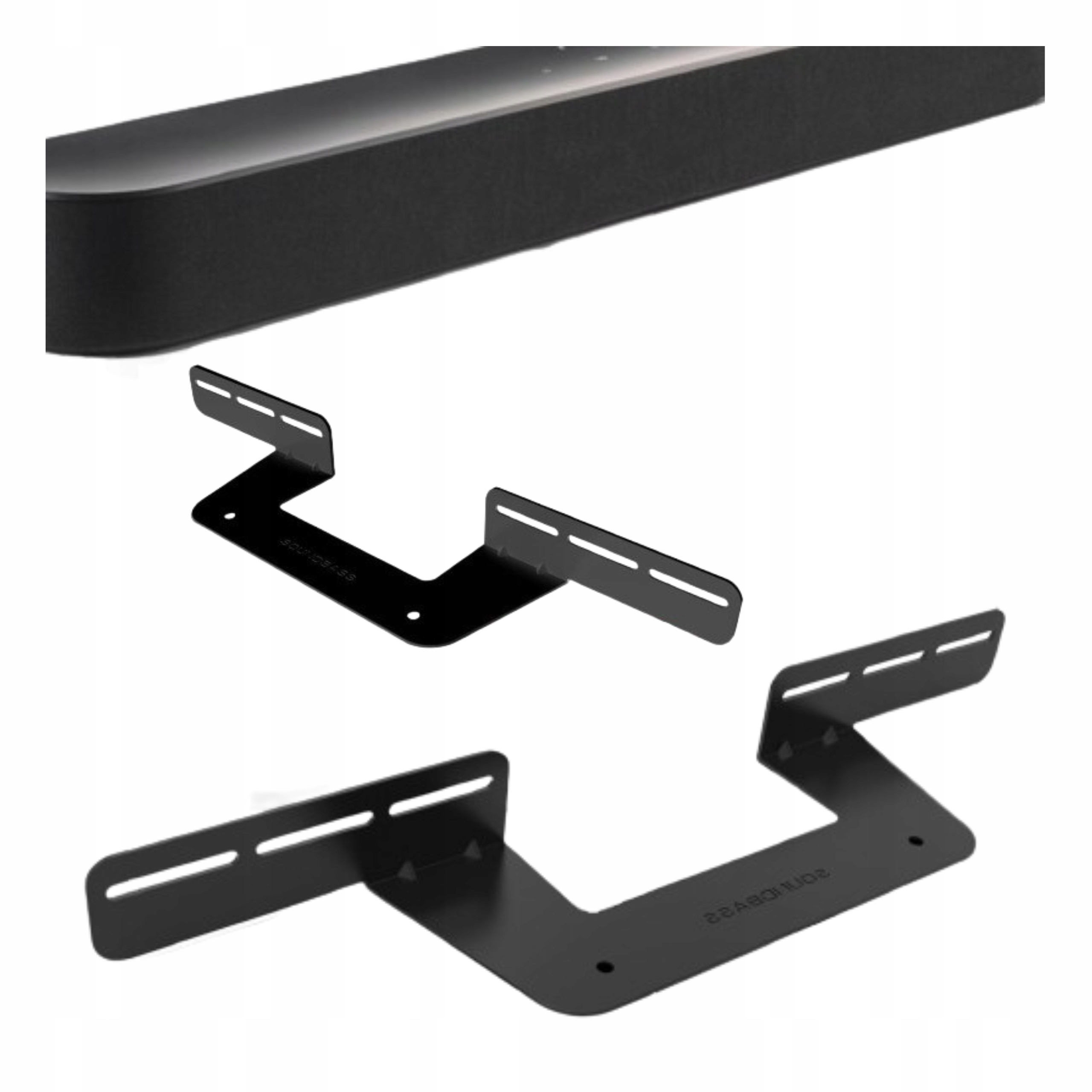 Nástěnný držák pro reproduktor Soundbar, upevnění, stylový černý design