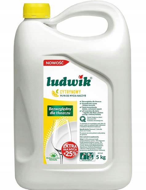 

Płyn Ludwik do mycia naczyń 5L cytrynowy