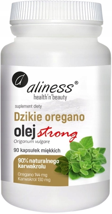 ALINESS OLEJEK Z OREGANO DZIKIE 100% NATURALNE 90kaps. Trawienie Odporność