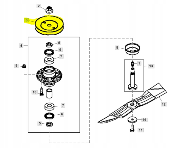 Pásové/řídící kolo John Deere (UC21496)