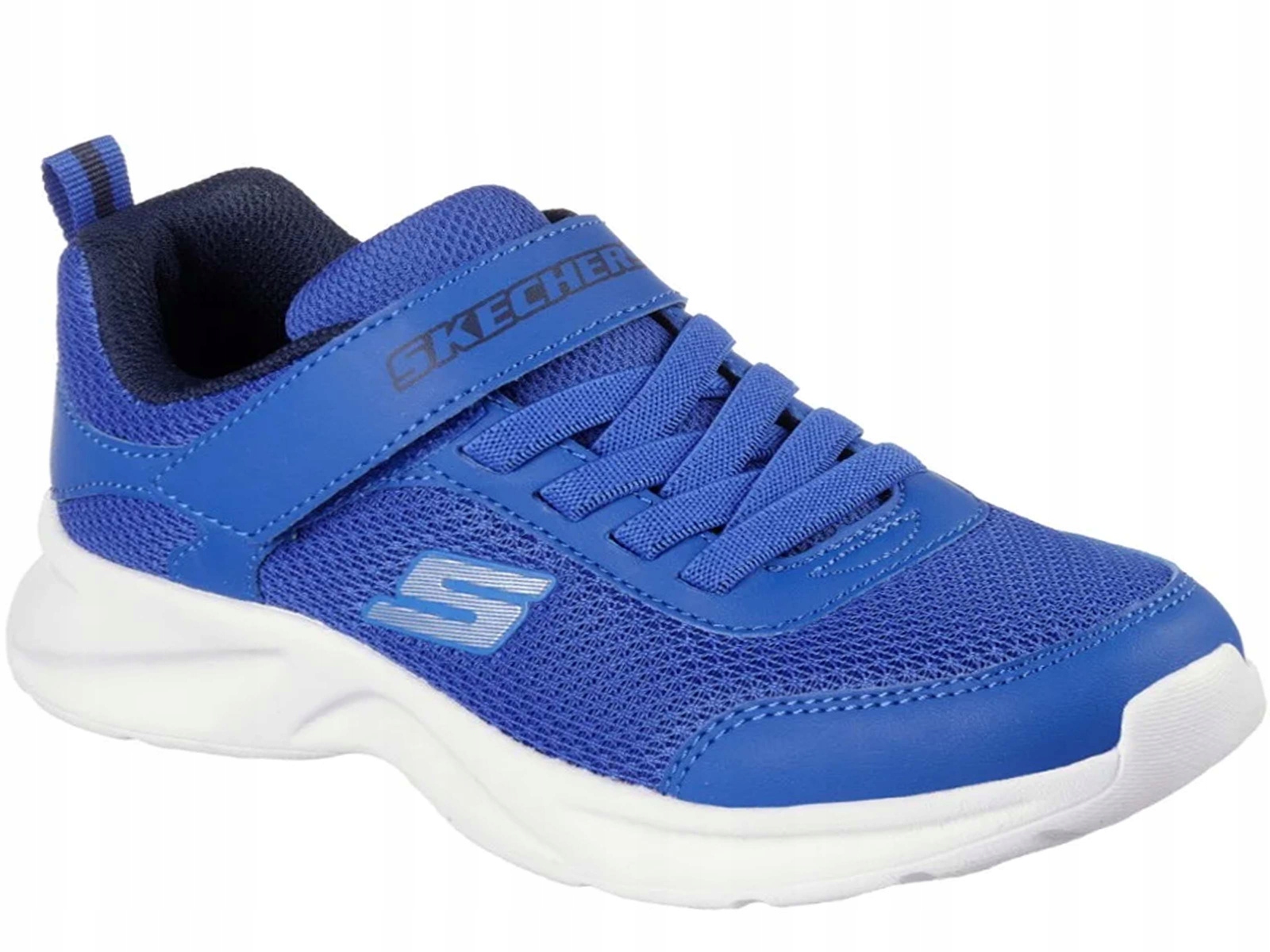 Skechers Dynamatic 405110L Blu Buty Dziecięce Niebieskie Na Rzep Gumki