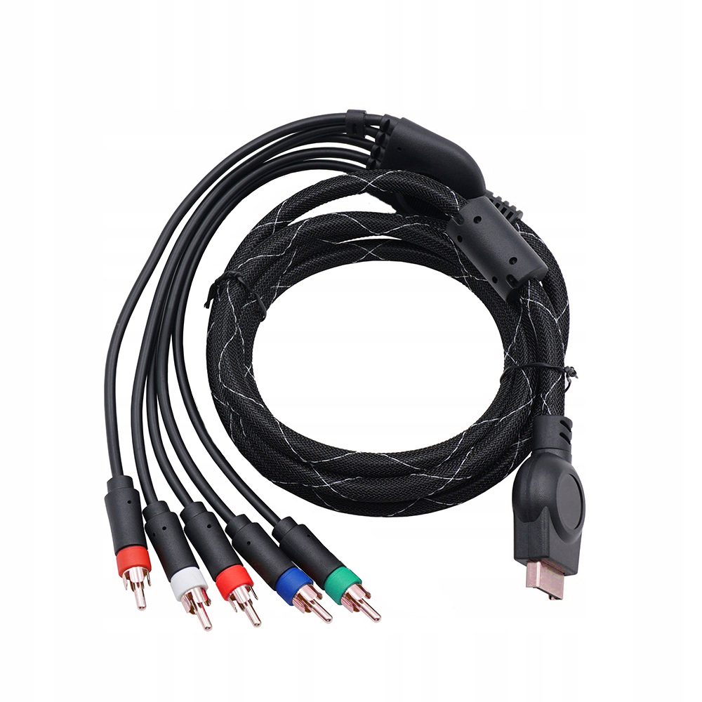 IRIS Kabel component w oplocie 5 X RCA do konsoli PS2 / PS3 wysoka jakość