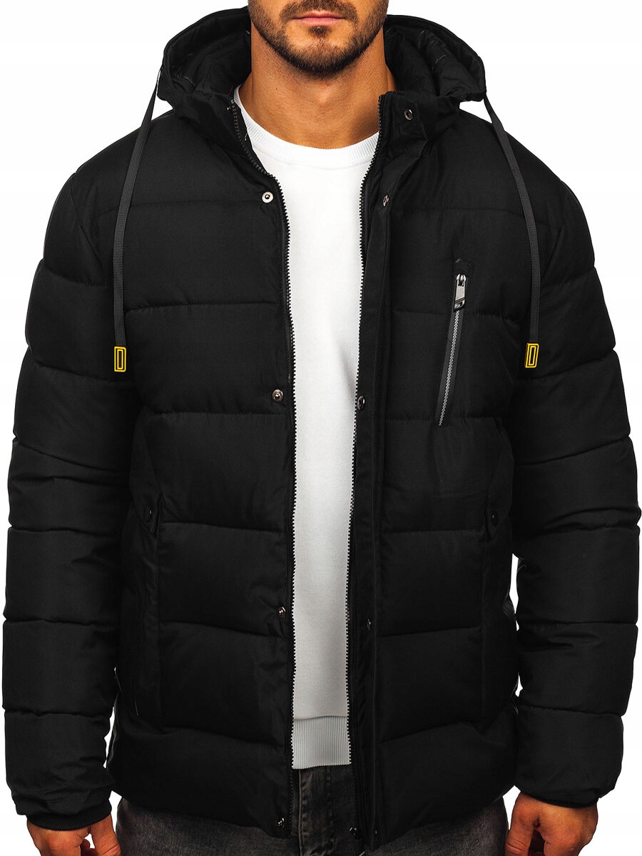 Pánská Zimní Prošívaná Bunda Černá 57M7505 Denley_s