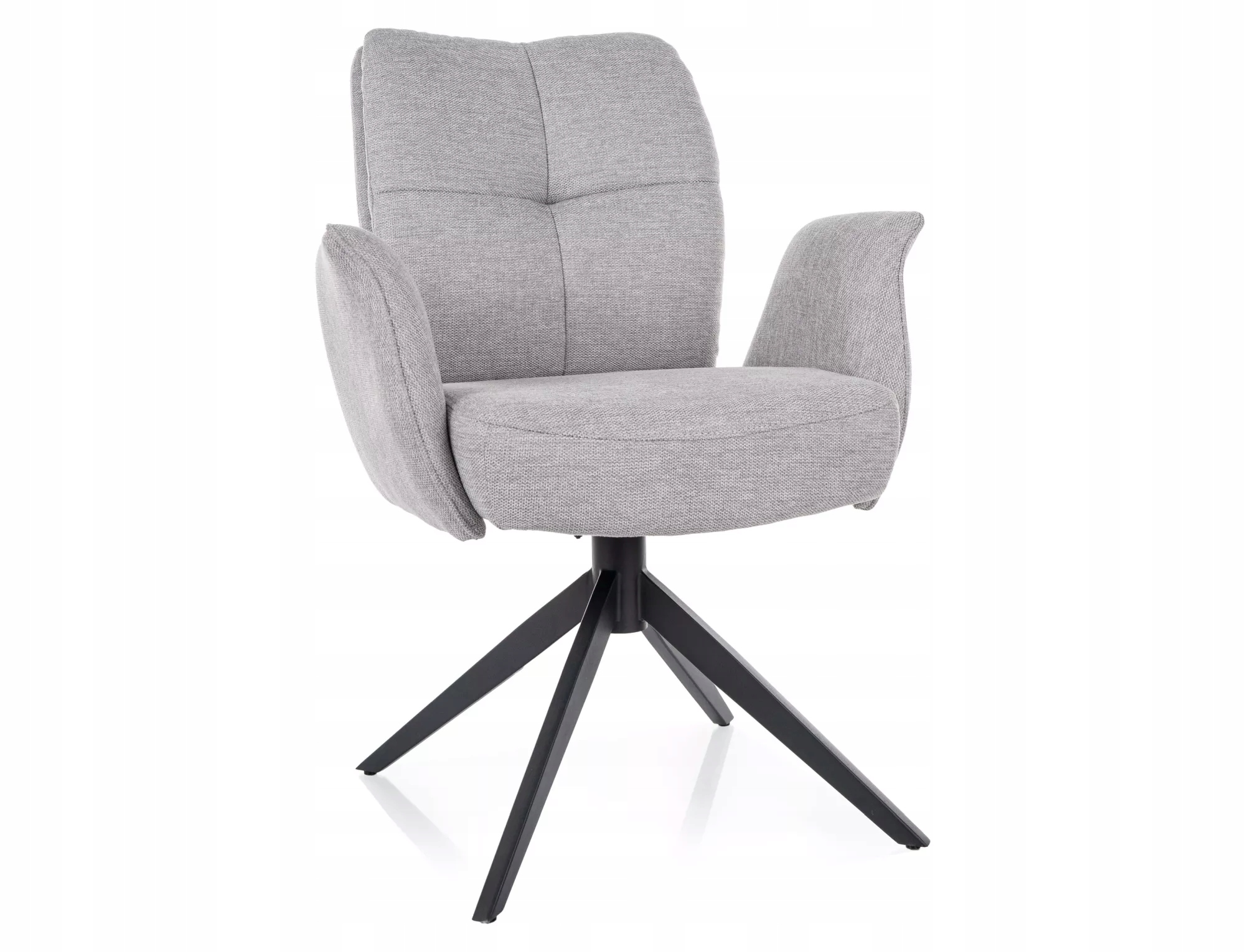 Stolička Wing Brego kovová konštrukcia čierna tkanina brego svetlošedá 02