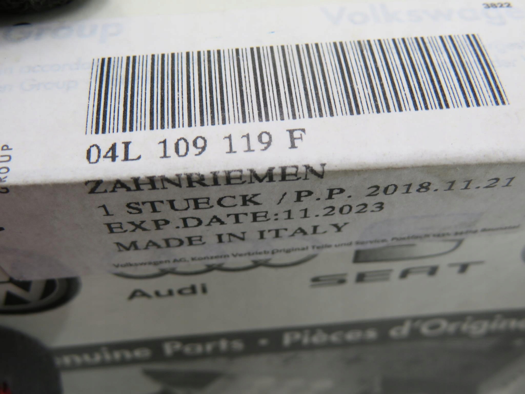 PASEK ROZRZADU AUDI A4 (8K2, B8) 2.0 TDI - CNHA Numer katalogowy części 04L109119F