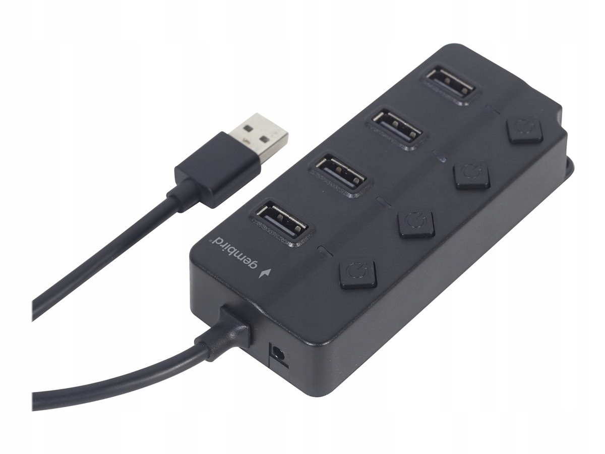 Gembird 4-portowy hub Usb 2.0 z przełącznikami z wejściem na zasilanie