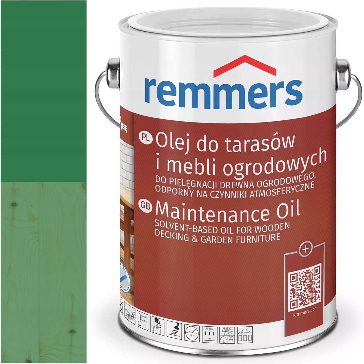 Remmers Pflege-ol olej na terasové desky Ral 6029 Zelená Máta 5L
