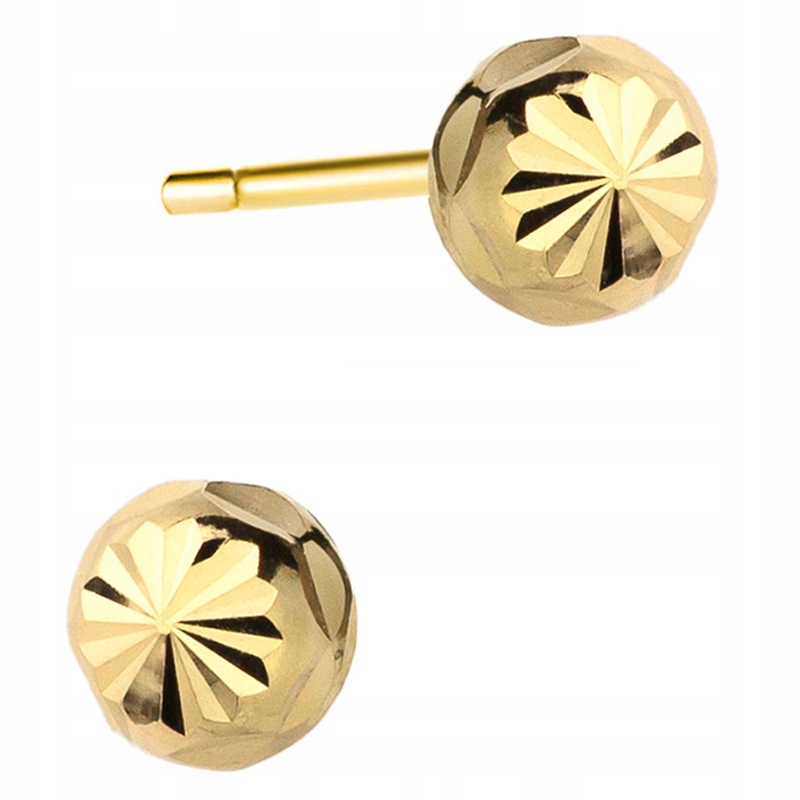 Zlaté Náušnice pr. 585 Diamantové Kuličky 3mm 14k