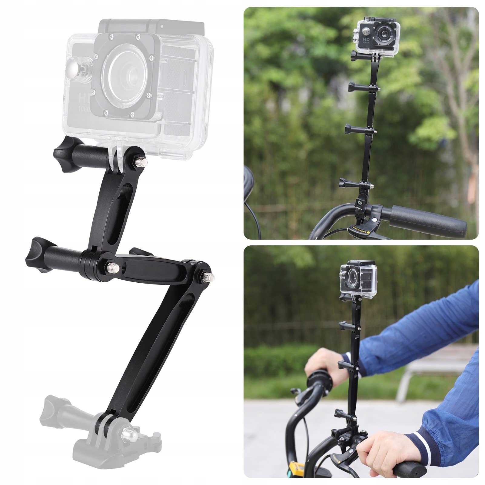 Wysięgnik 3w1 Do Kamer Sportowych GoPro SJCAM Aluminiowy ZOCIPRO — miniatura 6