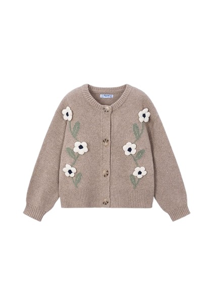 Sweter rozpinany z kwiatkami 4323-87 Mayoral Roz: 140cm