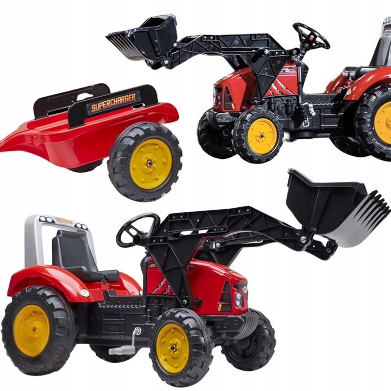 Falk Traktor Red Supercharger na Pedały z Przyczepą od 3 Lat
