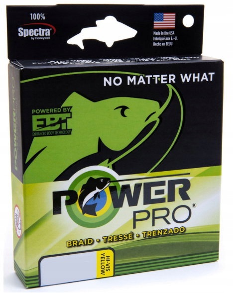 Plecionka Power Pro 0,23mm 275m. 15kg. Hi-Vis Yellow