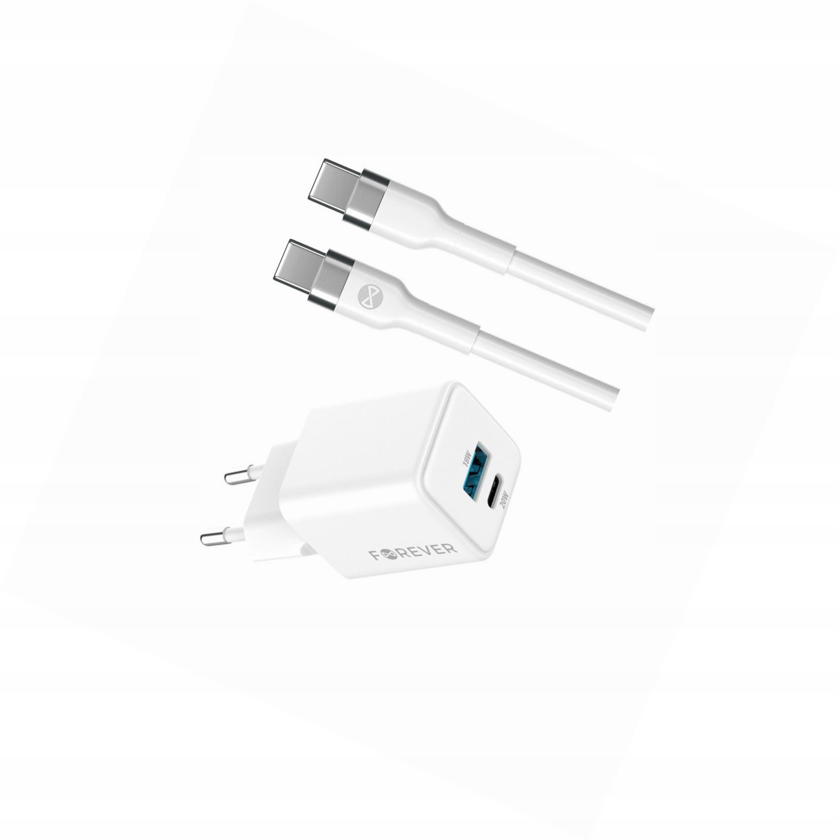 Szybka ładowarka GaN 20W 2 wejścia długim z kablem 2m do Realme 9 5G