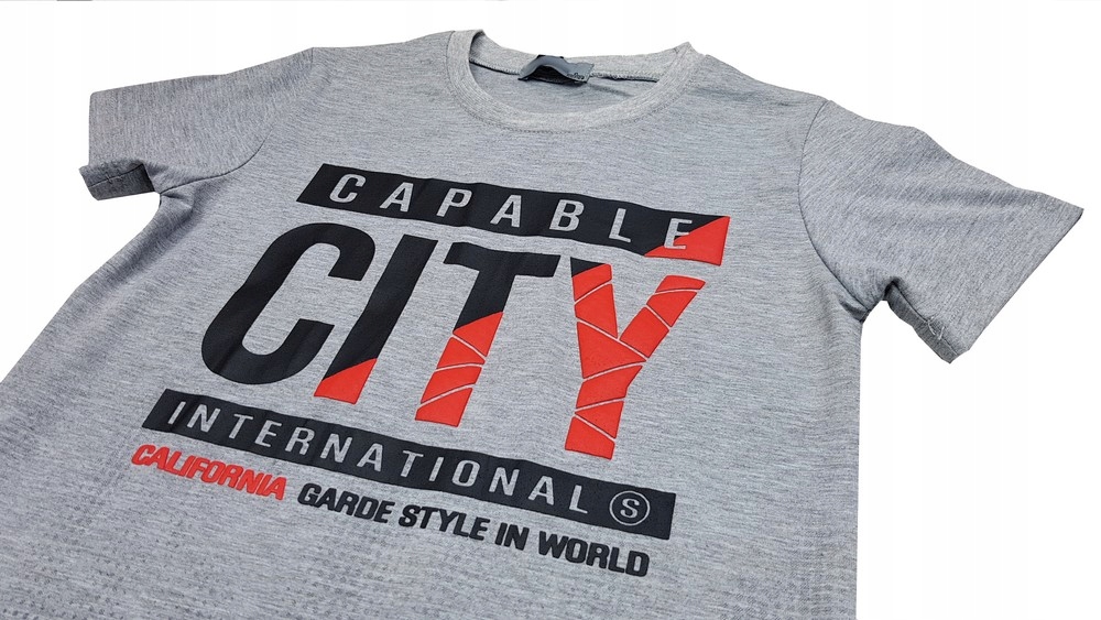

T-shirt koszulka City Style r 10 - 134/140 Szara