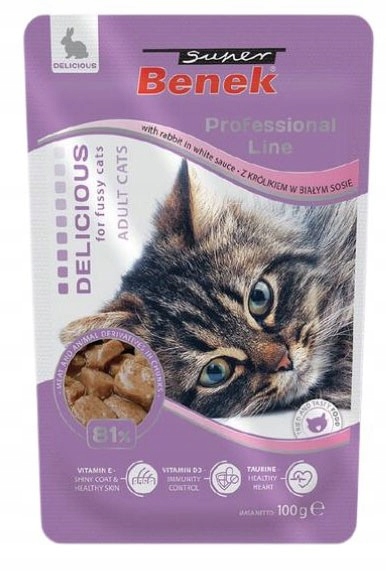 Levně 17 x Benek Kočka Králík v omáčce 100 g