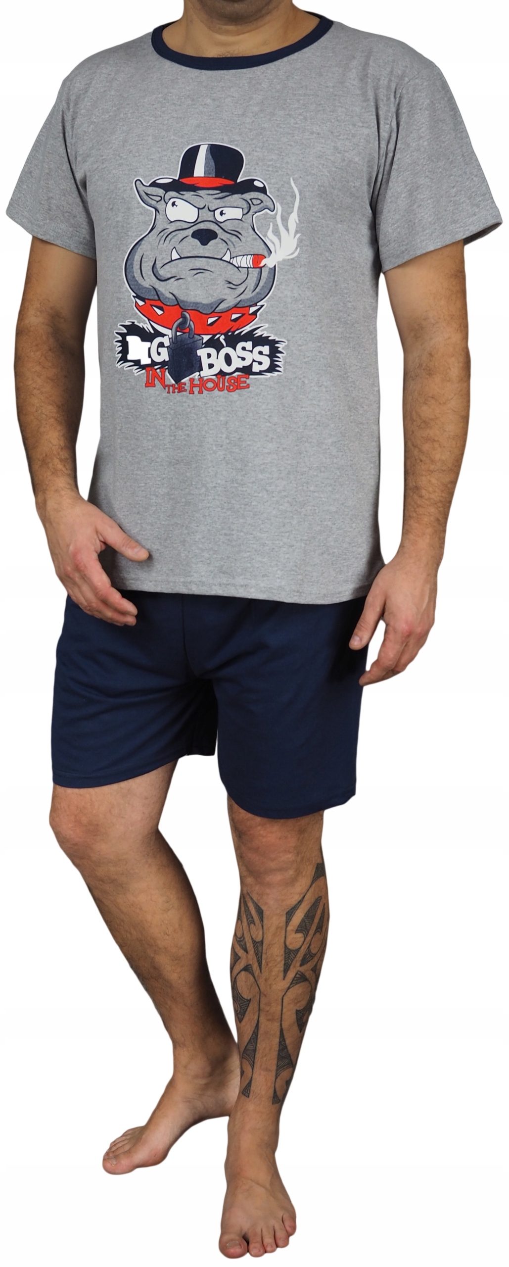 PIŻAMA MĘSKA 4XL bawełna BIG BOSS prezent SZORTY Rozmiar 4XL