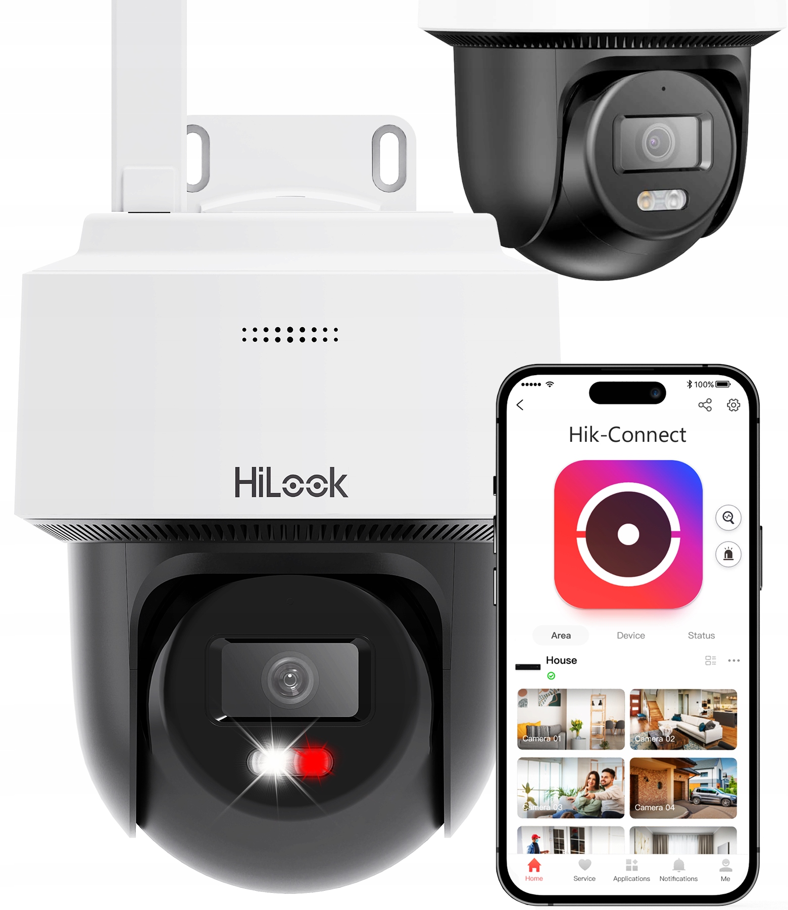 WiFi kamera Otočná 4MPx Venkovní HiLook Hikvision Autotracking Audio