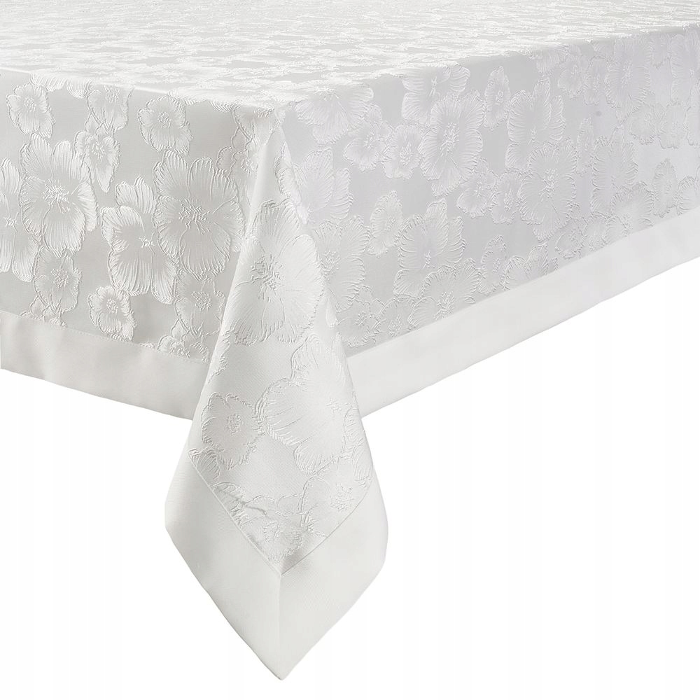 Villa Italia Bílý ubrus 140 x 240 cm žakárový Nina