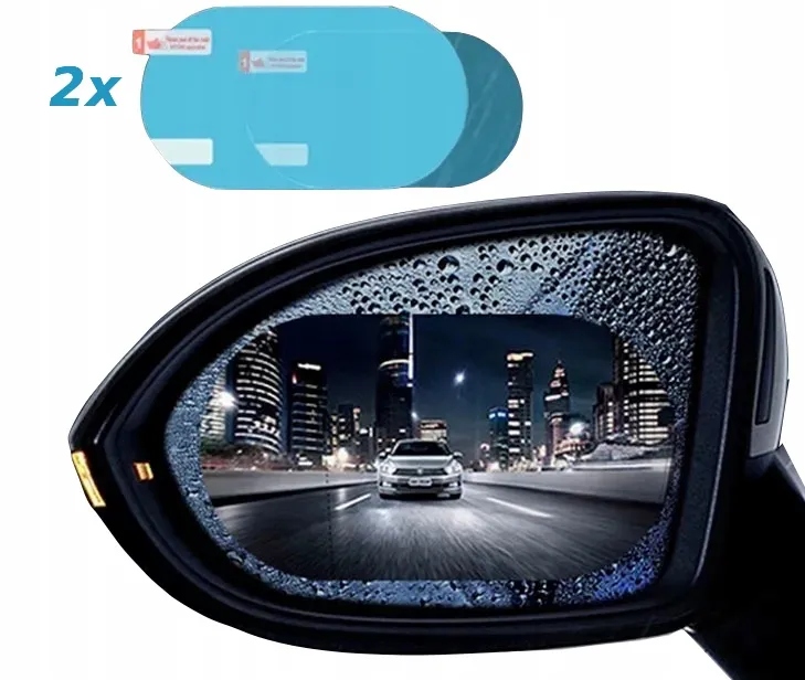 Folia na Lusterka Samochodowe Ochronna Anti-Fog 2 sztuki