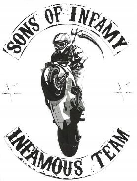 Naklejka wlepka Sons Of Infamy Infamous Team naklejki wlepki dirt pit bike