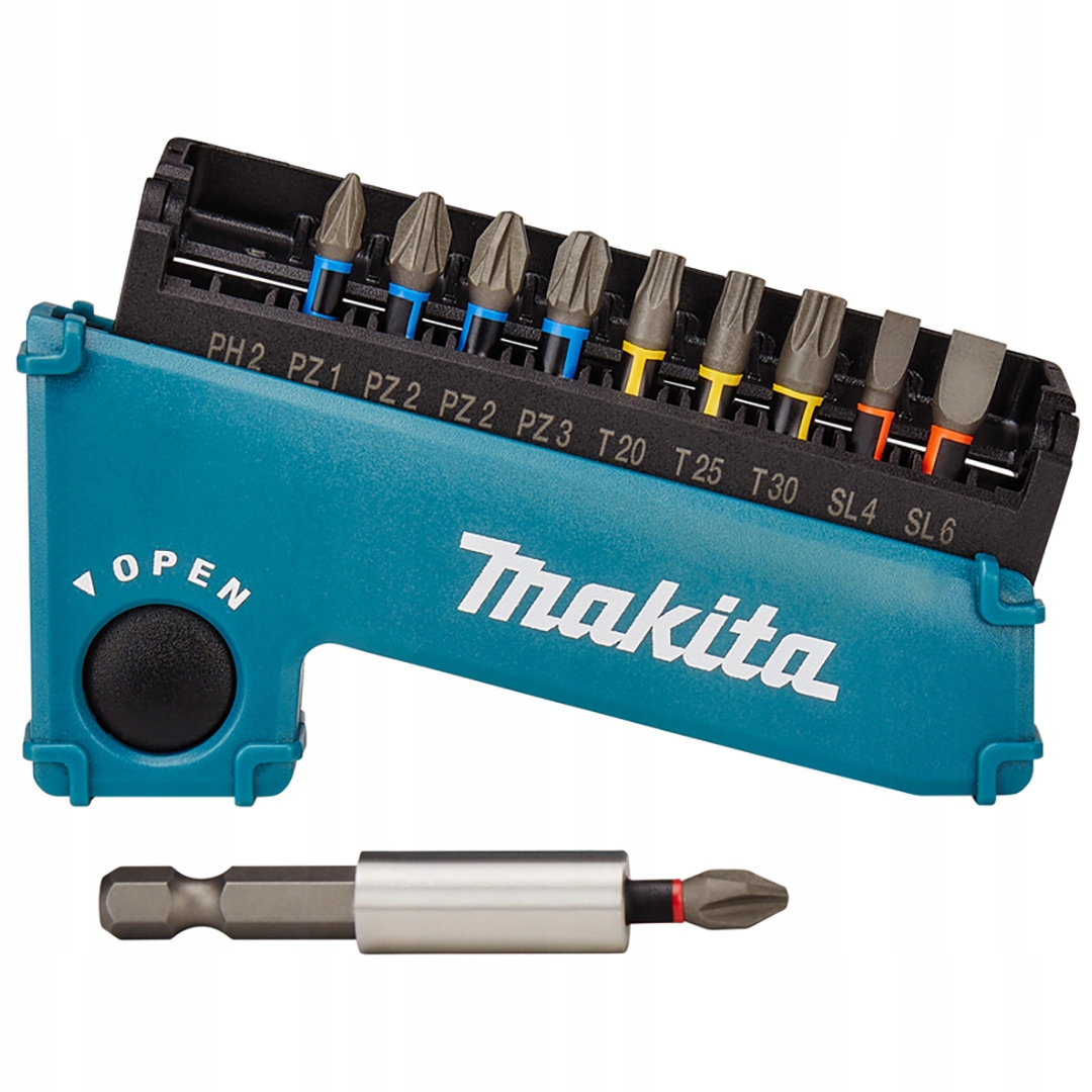 Sada 10 úderových bitů Impact Premier Ph Pz Tx Sl držák Makita E-03573