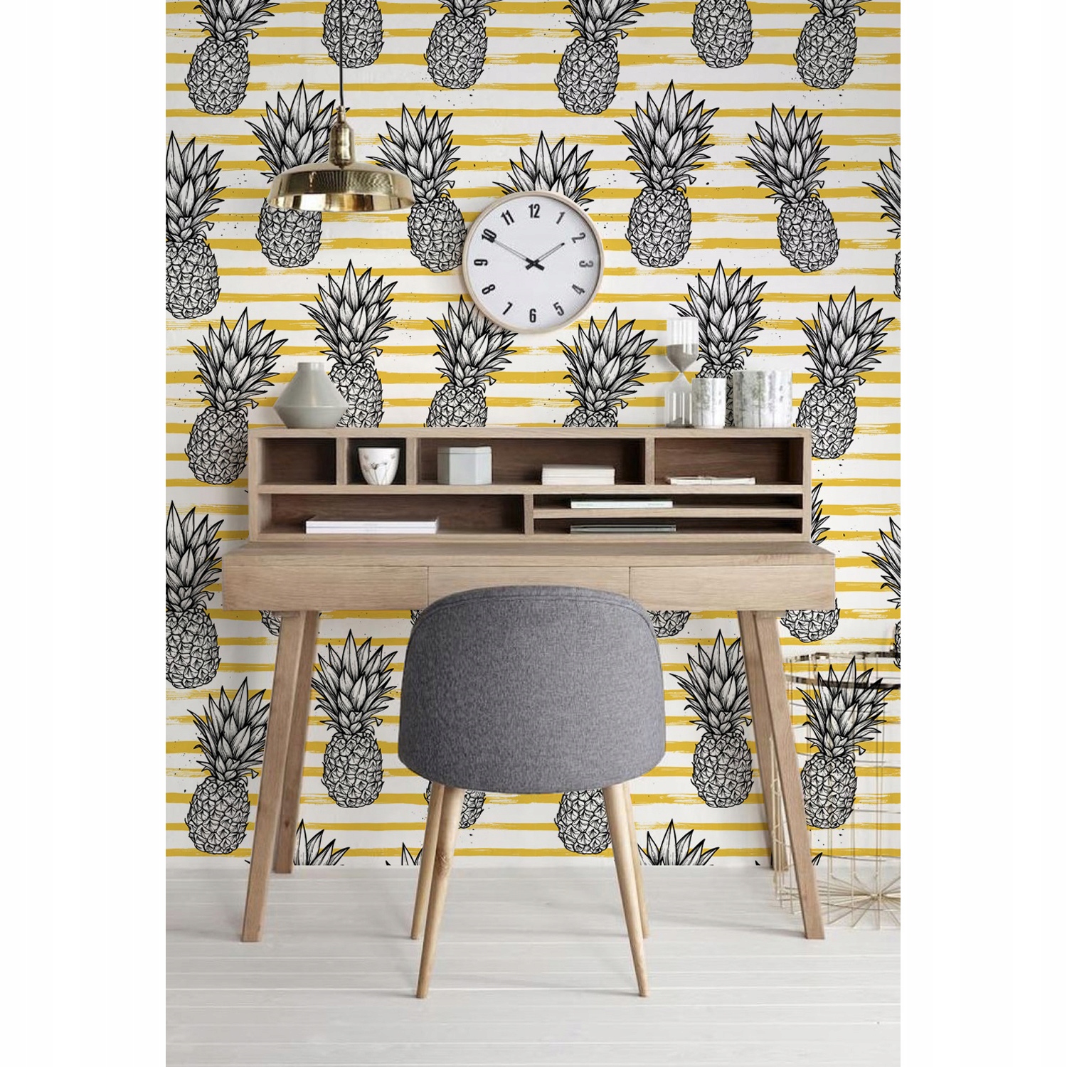 

Foto tapeta samoprzylepna Ananas i paski 360x250cm