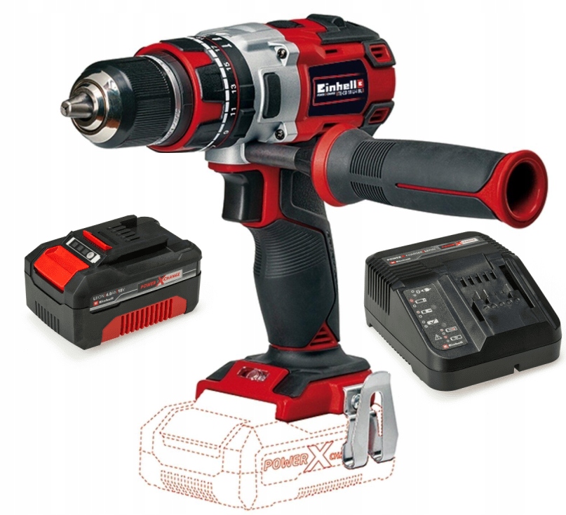 Einhell Aku Vrtačka Udar Tp-cd 18 4513860 Sada Akumulátor 4,0AH