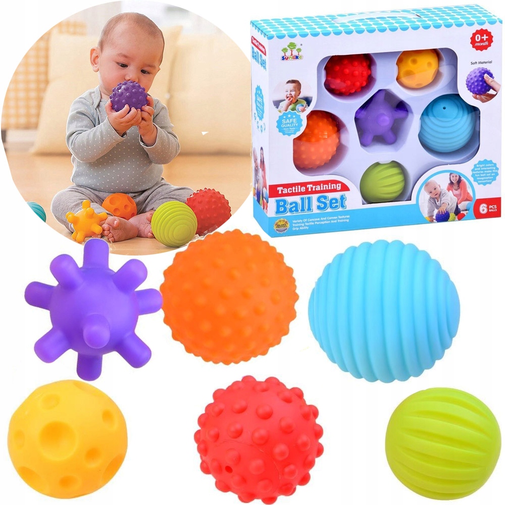 

Piłeczki Sensoryczne Kule Piłka Z Wypustkami 6 Szt