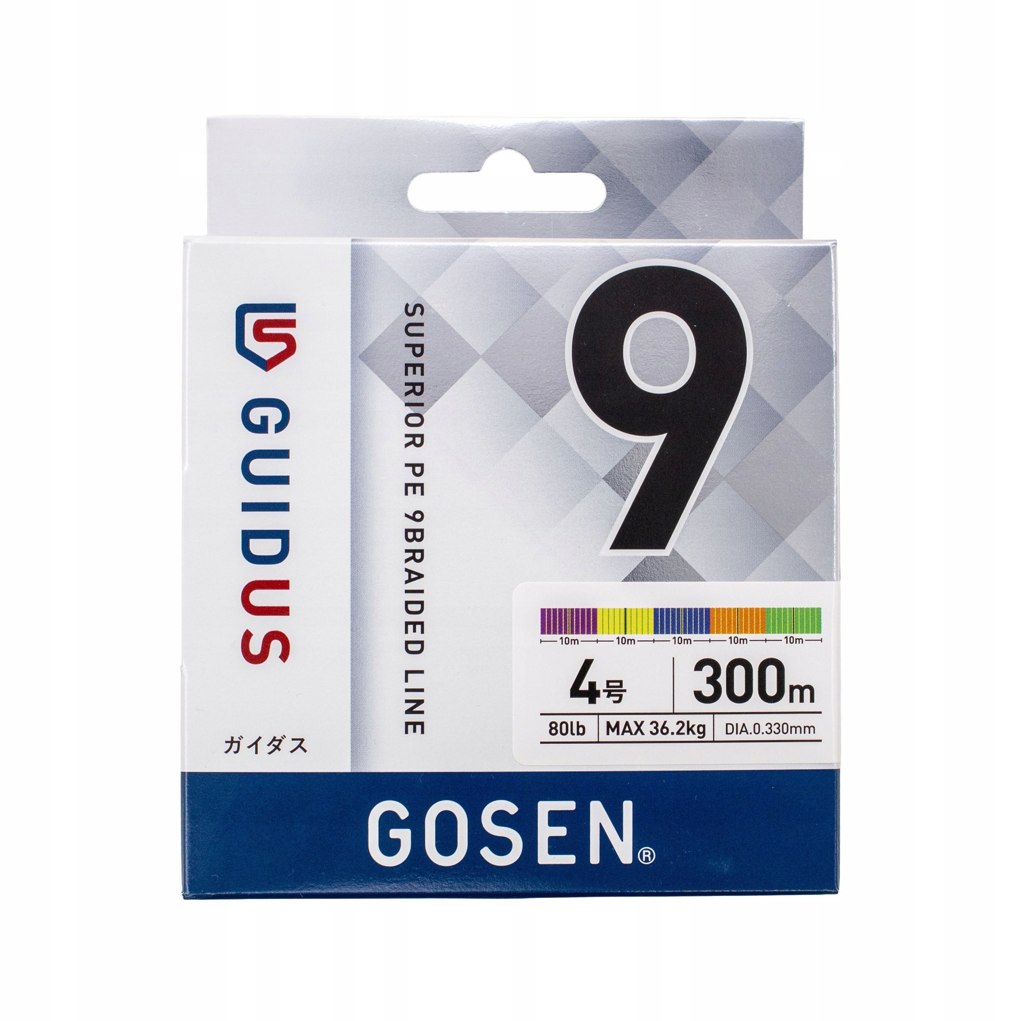 Gosen Guidus 9X Japońska Plecionka Wędkarska #3.0 300m Multicolor