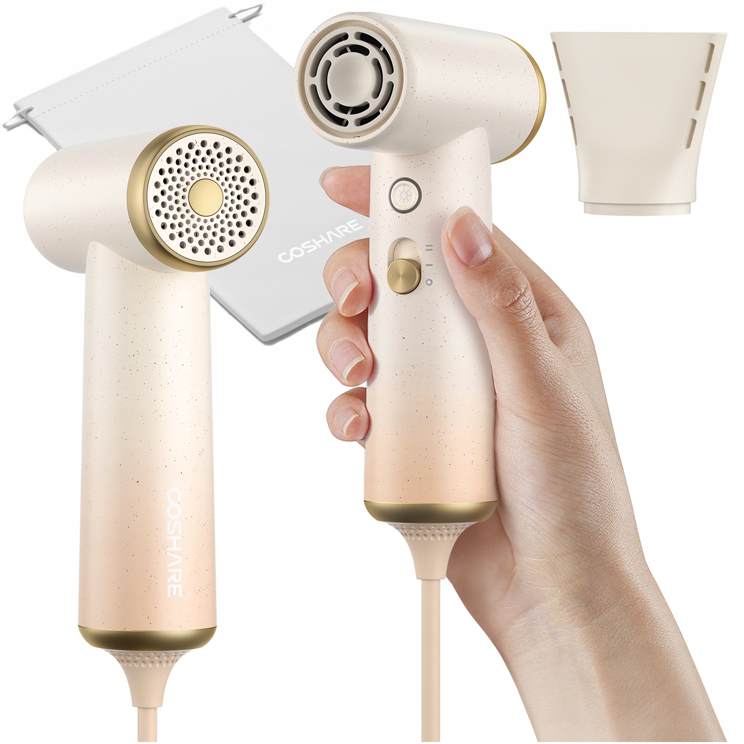 Mocna Mała Suszarka do Włosów Coshare SuperMINI Podróżna 800W Bldc