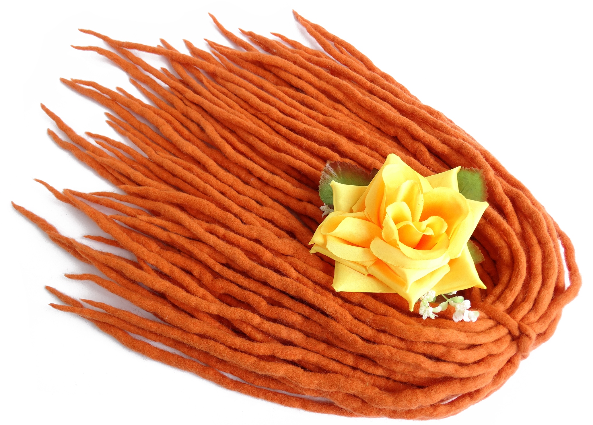 Vlněné pastelky Dredy, světle oranžové, Sladká Pomeranč, 40 kusů