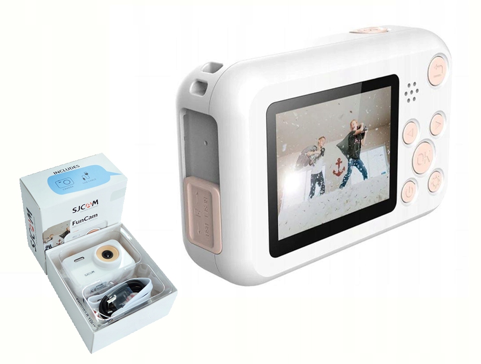 Dětská sportovní kamera Sjcam Funcam Full Hd dárek Pro Dítě bílá