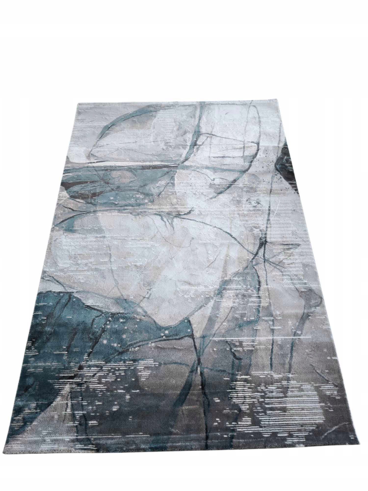 Koberec do obývačky 160 x 230 cm, loftový vzor s plyšovými štetinami, kvalita