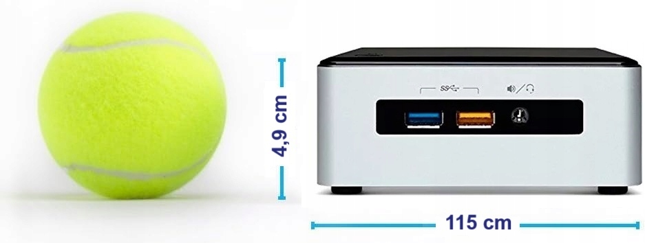 Micro PC Intel NUC 5i3RYH 2,1GHz 8GB 128GB M.2 mini HDMI WiFi/BT