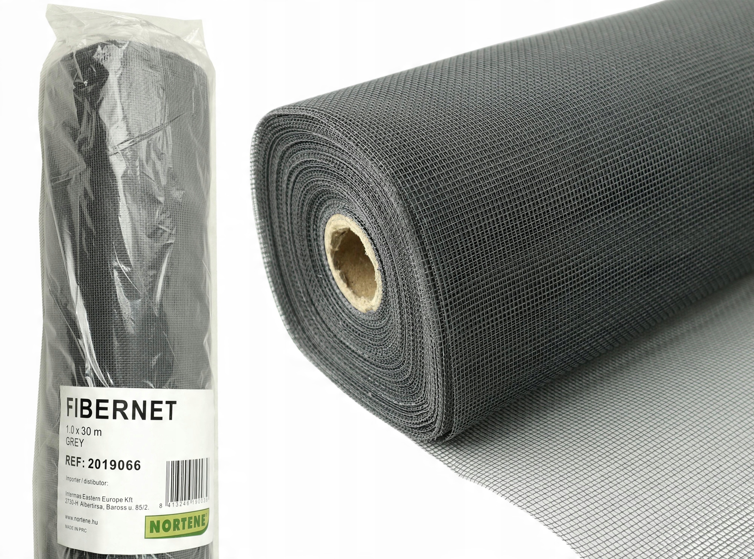 

100cm x 30m Siatka Włókno Szklane Moskitera szara