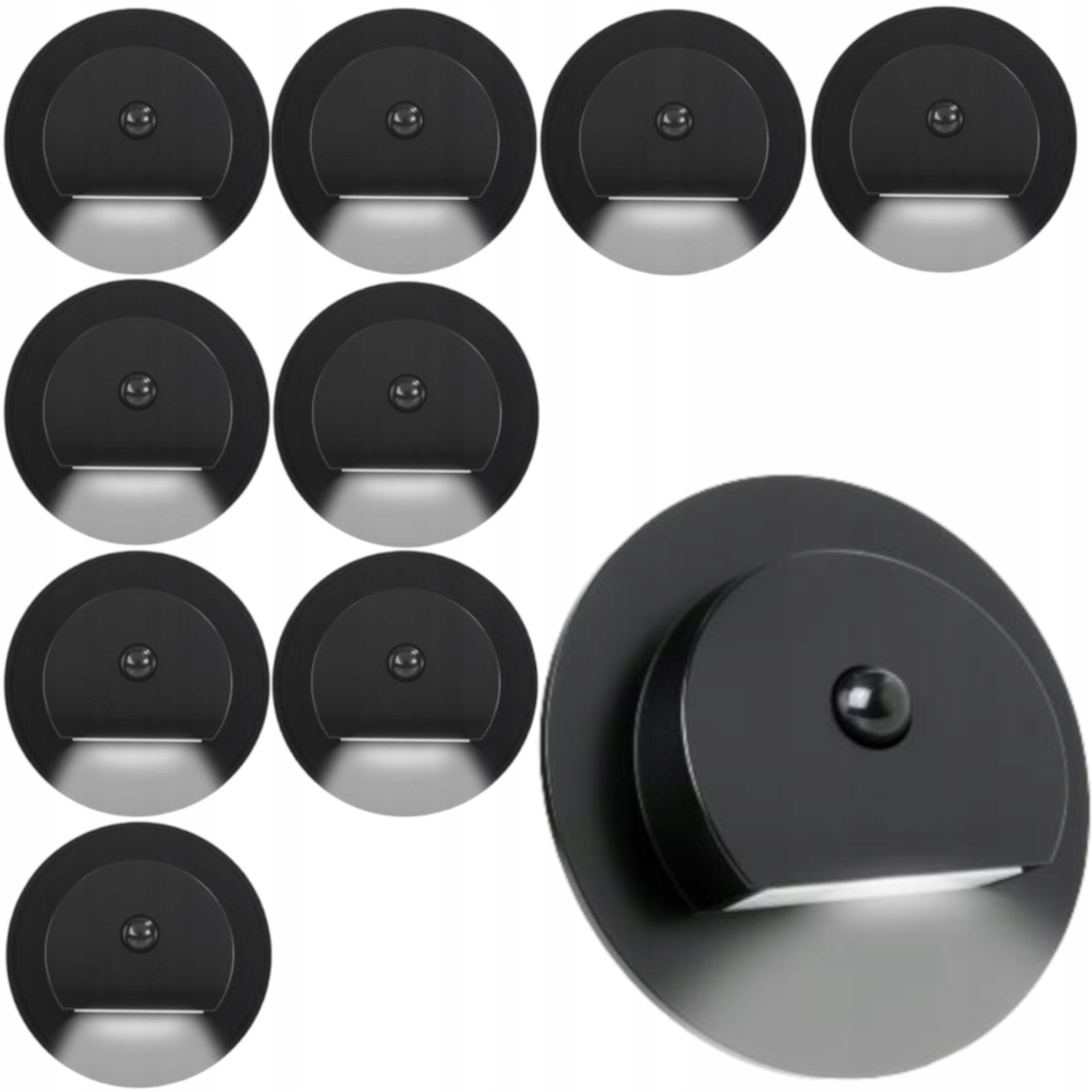 10 X Led Schodišťová Lampa 230V, Lampa Na Schody, Senzor Pohybu Soumraku