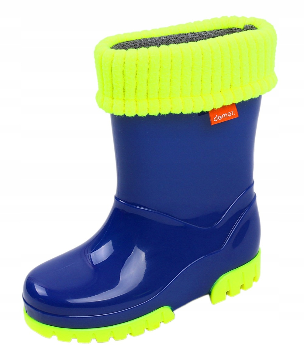 

Niebieskie, ocieplane kalosze-neon Demar 26-27 Eu